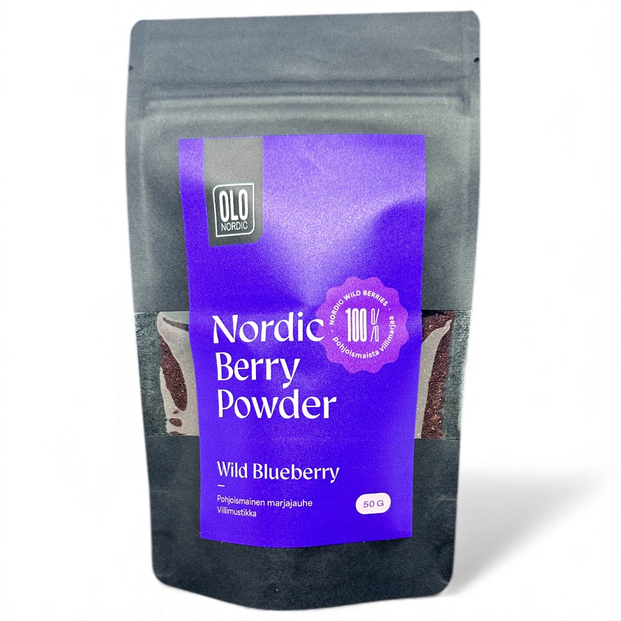 100% Mustikkajauhe, 50g, Suomi