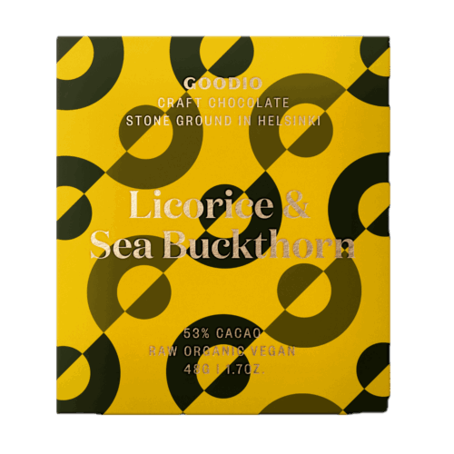 Lakritsi & tyrni suklaa 53%, 48g